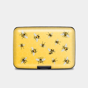 Cartera Mary Lake Thompson Bees, tarjetero rígido con protección RFID, billetera de aluminio de 6 bolsillos, ideal como regalo para amantes del arte clásico.
