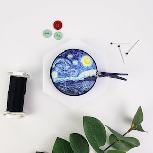 Van Gogh Starry Night Retractable Tape Measure, 60 Inch/150 Centimeter Flexible Measuring Tape, Easy Retract Pocket Tape Measure