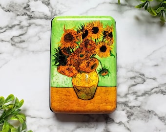Portefeuille RFID Tournesols Van Gogh : porte-cartes en aluminium blindé