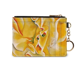 Georgia O'Keeffe Sweet Pea Keychain Wallet: RFID Vegan Leather Card Holder