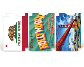 California RFID Protection Card Sleeves: Anti-Theft Wallet Inserts (6/Pk)