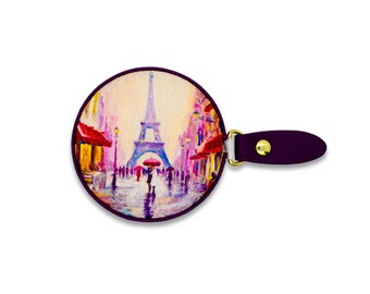 Paris Eiffel Tower Retractable Tape Measure, 60 Inch Vegan Leather Measuring Tape