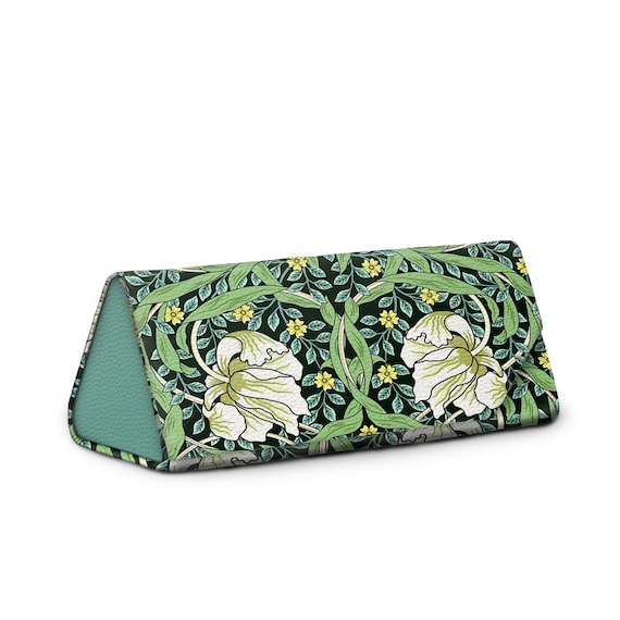 William Morris Pimpernel Eyeglass Case, Foldable Vegan Leather Glasses Holder