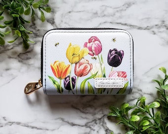 Mary Lake Thompson Tulips Vegan Leather Wallet: RFID Protection