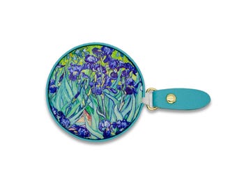 Van Gogh Irises Retractable Tape Measure, 60 Inch Vegan Leather Measuring Tape