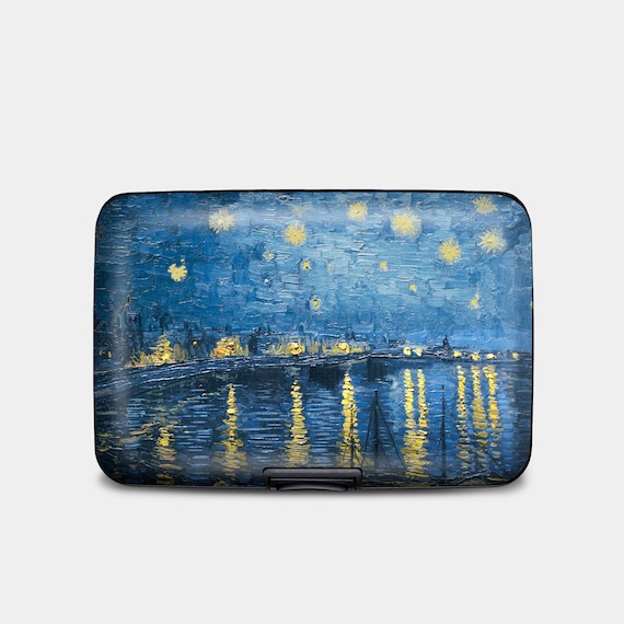 Armored RFID Van Gogh Starry River Wallet, RFID Protection