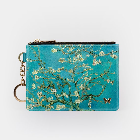Van Gogh Almond Blossoms Keychain Wallet, RFID Protection