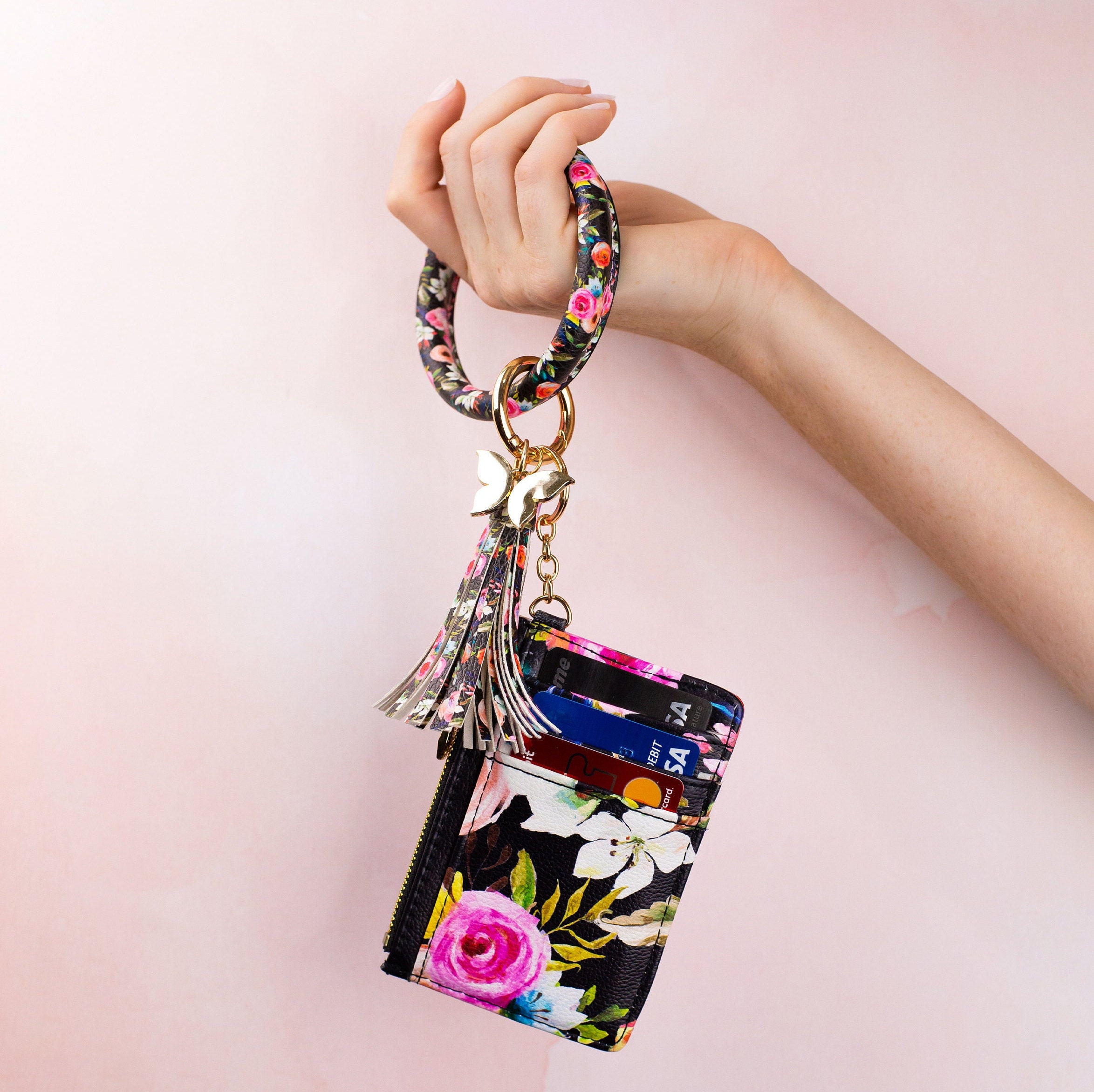 Monarque RFID Blocking Aluminum Wallet - Art Series (Mary Lake-Thompson Ranunculus) - Secure Slim Card Holder