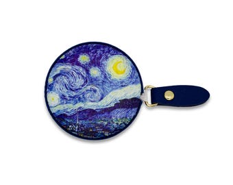 Van Gogh Starry Night Tape Measure, Retractable 60 Inch Vegan Leather Measuring Tape