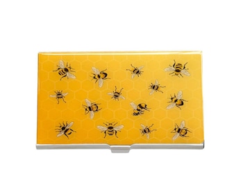 Mary Lake Thompson Bees Stainless Steel Card Case, RFID Blocking Metal Card Holder