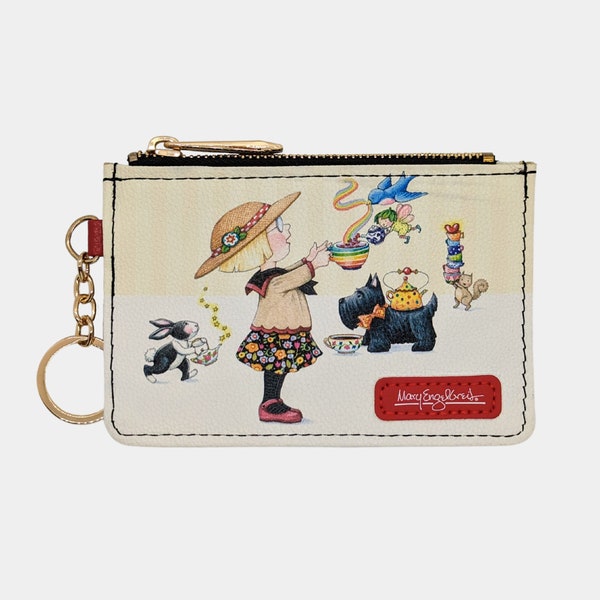 Mary Engelbreit Today Keychain Wallet, RFID Protection Key Ring Card Holder, Clutch Purse, Coin Purse, Illustration Wallet, Gifts for Her