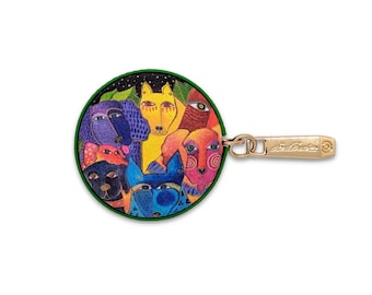 Laurel Burch Dogs Retractable Tape Measure, Vegan Leather Measuring Tape