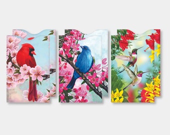 Jiuwei Credit Card Sleeves Anti-Theft Credit Card RFID Blocking Sleeves Protector Passport Holder Sleeves 1 Set of Flower Jiuwei Credit Card Sleeves Anti-Theft Credit Card RFID Blocking Sleeves Protector Passport Holder Sleeves 1 Set of Flower