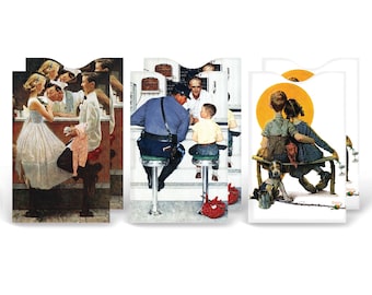 Norman Rockwell Art RFID Card Sleeves - Set of 6