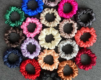 Scrunchies de seda 100% Premium (tamaño EXTRA MINI): elija sus colores dejando una nota / damas de honor / cumpleaños / maestra / regalo