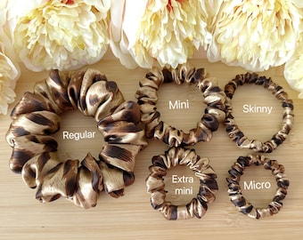 100% mulberry silk scrunchie - leopard | bridesmaid | birthday | teacher | hair accessories | hair tie