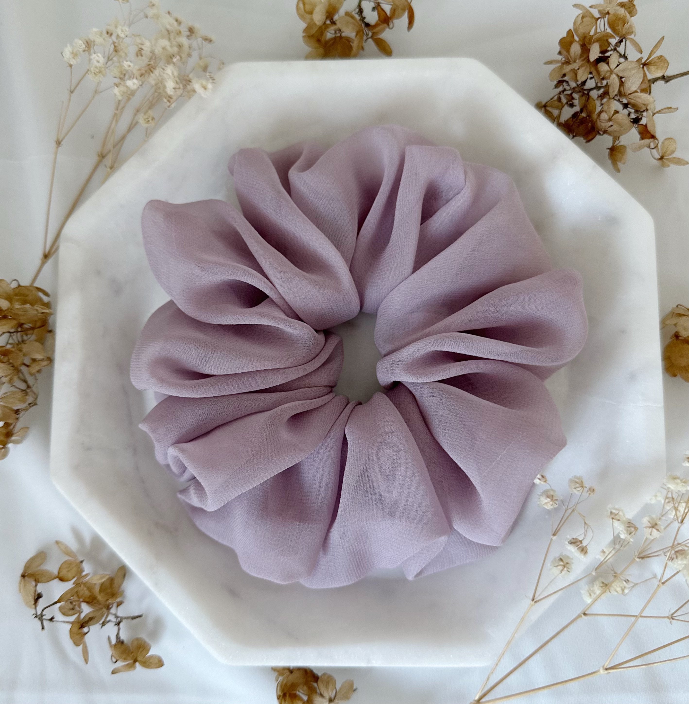 Voluminous 100% Chiffon Silk Scrunchies - Mixed Colors