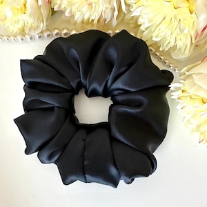 100% premium mulberry silk scrunchie - XL | oversized | jumbo | bridesmaid | birthday | teacher | personalized | gift | hair accessories