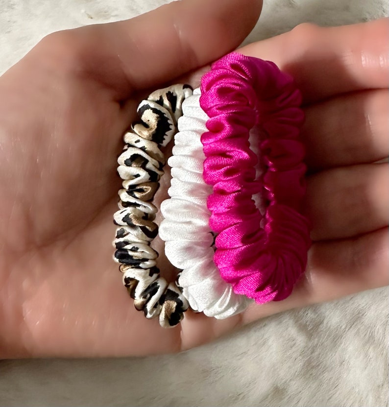 100% premium silk scrunchies micro bridesmaid birthday teacher gifts party favors image 4