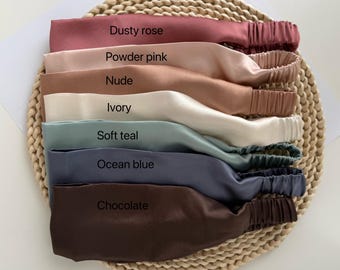 100% pure mulberry silk stretchable minimalistic headband