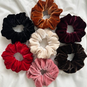 Natural silk blend velvet scrunchies - bridesmaid | birthday | teacher | gift | gift for her | party favor |