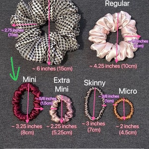 100% Premium silk scrunchies MINI size choose your colors by leaving a note bridesmaids birthday teacher gift image 2