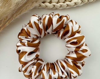 LIMITED EDITION - 100% mulberry silk scrunchie - geometric patterns