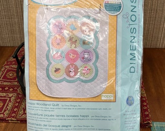 Janlynn B is for Baby Bear Crib Cover Baby Quilt Stamped Cross Stitch ...