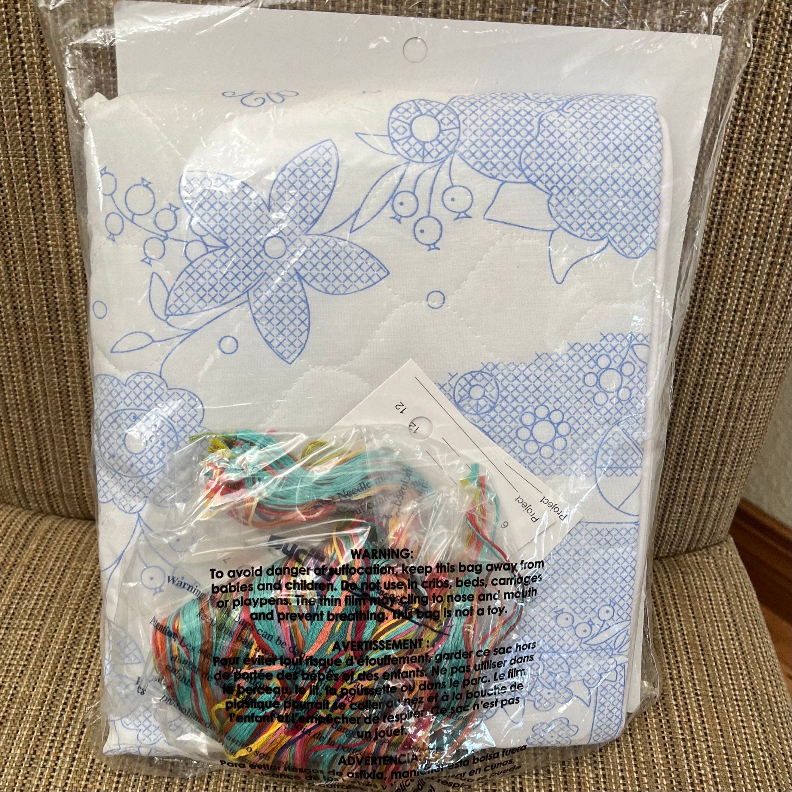 Bucilla sweet baby crib cover baby quilt stamped cross stitch kit etsy