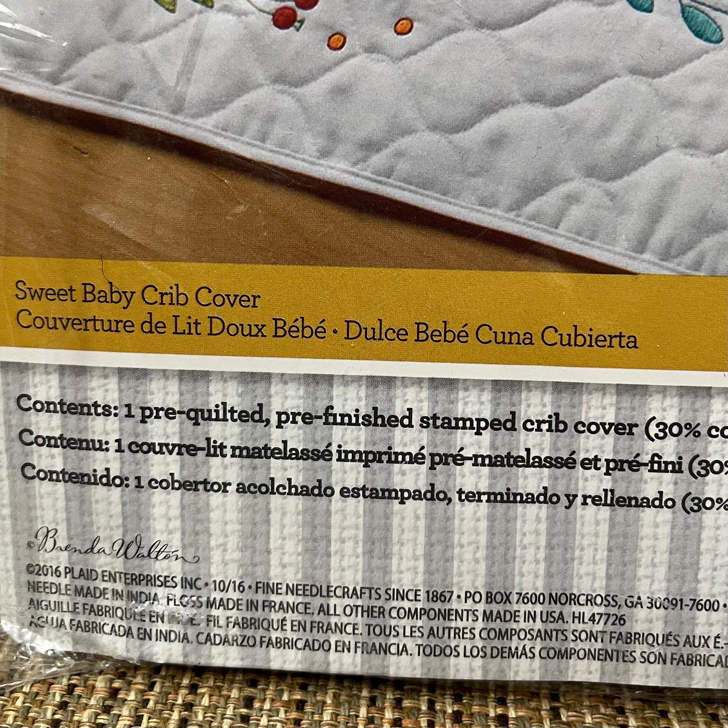 Bucilla sweet baby crib cover baby quilt stamped cross stitch kit etsy