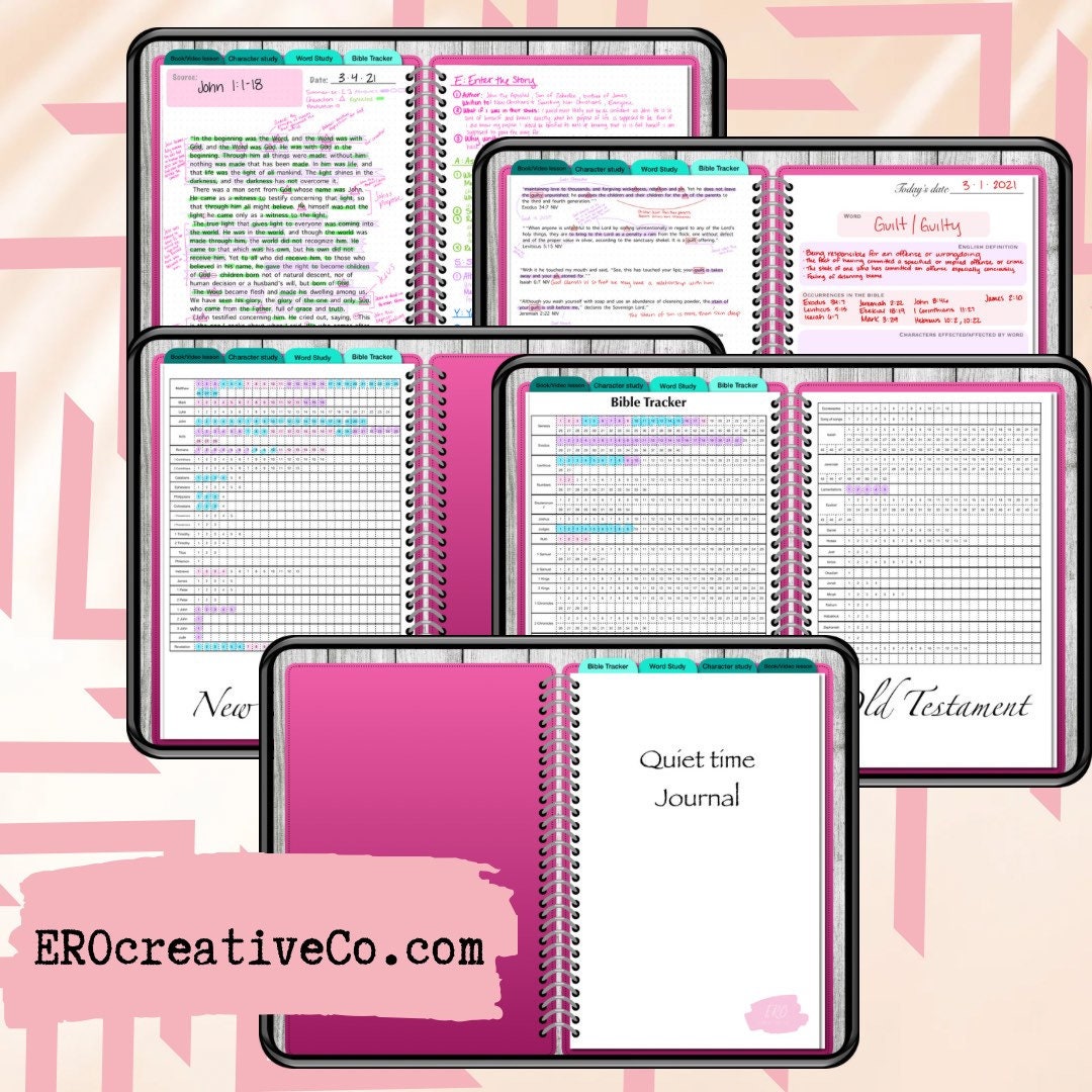 Quiet Time Bible Study Digital Journal - Etsy