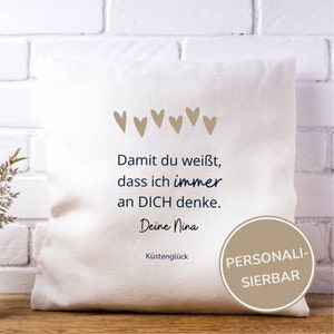 Personalisiertes Kissen Ich denk an dich