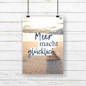 Meer Macht Glücklich Poster