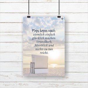 Strandkorbglück Poster