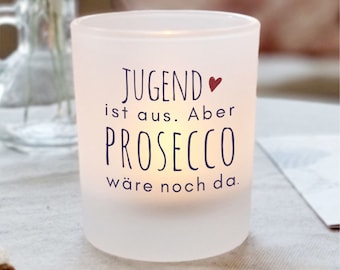 Kerzenglas Prosecco I Geschenk Freundin Geburtstag I Geburtstagsgeschenke I Wohndeko I Geschenk für Freunde I Geschenke