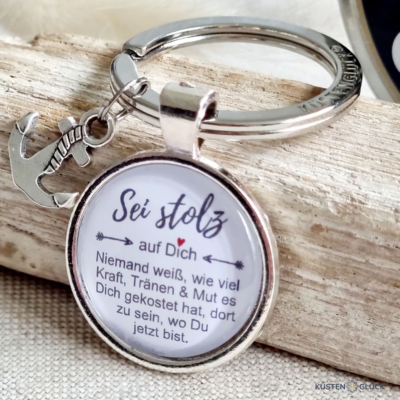 FABACH Liebe Schlüsselanhänger Mit Gravur Aus Leder - Ich Liebe Dich