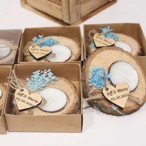 Wedding Party Favors for Guests in bulk | Wedding Bulk Favors | Rustic Wedding Favors | Unique Favors | Tealight Holders | Thank You Favors
