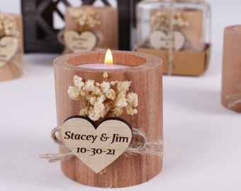 Wedding Party Favors for Guests in bulk | Wedding Bulk Favors | Rustic Wedding Favors | Unique Favors | Tealight Holders | Thank You Favors