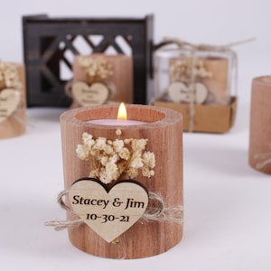 Wedding Party Favors for Guests in bulk | Wedding Bulk Favors | Rustic Wedding Favors | Unique Favors | Tealight Holders | Thank You Favors