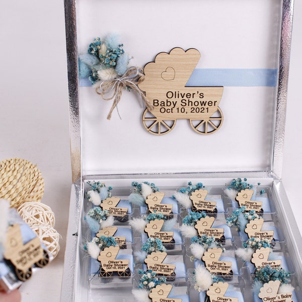 Handmade Baby Shower Chocolate Favors, Floral Decorated Chocolate Gift Boxes,  Birthday Chocolate Favors, 1st Communion Candies, Baptism
