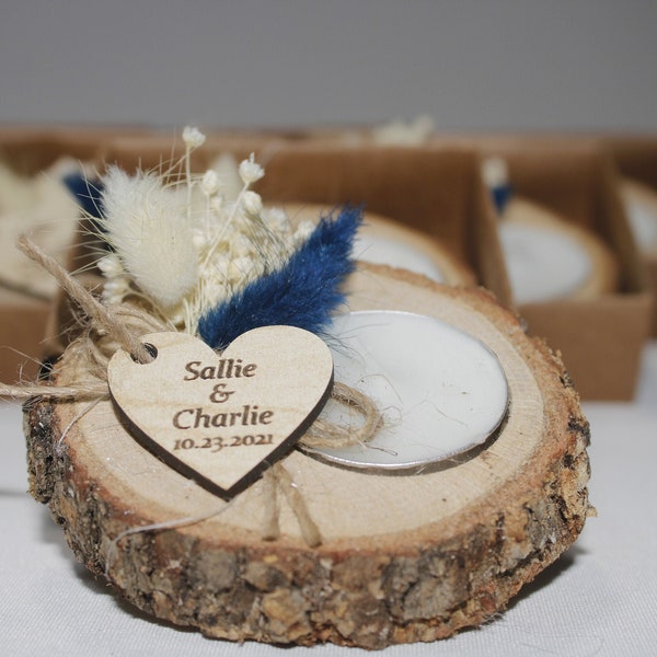 Handmade Wedding Party Favors for Guests in bulk | Rustic Wedding Favors |  Bridal Shower Candle Favors | Tealight Holders | Thank You Favor