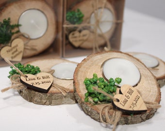 Wedding Party Favors for Guests in bulk | Wedding Bulk Favors | Rustic Wedding Favors | Unique Favors | Tealight Holders | Thank You Favors