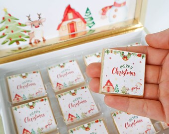 Handmade Christmas Gifts Chocolate Favors, Merry Christmas Decor Chocolate Gift Box,  Noel X-mas Chocolate Favors, Happy Holiday Chocolates
