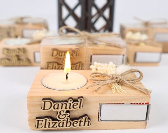 Wedding Party Favors for Guests in bulk | Wedding Bulk Favors | Rustic Wedding Favors | Unique Favors | Tealight Holders | Thank You Favors