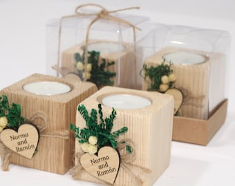 Wedding Party Favors for Guests in bulk | Wedding Bulk Favors | Rustic Wedding Favors | Unique Favors | Tealight Holders | Thank You Favors