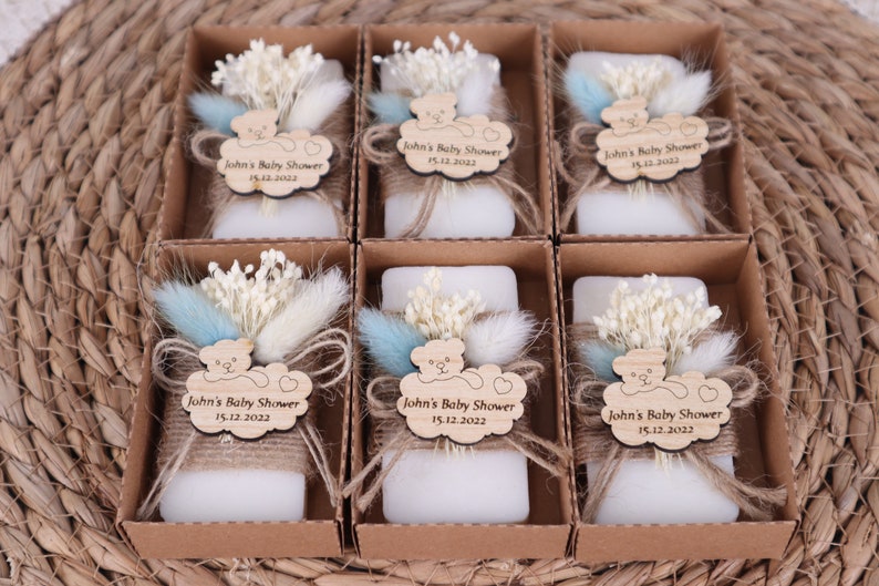 Handmade Baby Shower Scented Soap Favors, Wedding Favors for Guests in Bulk, Rustic Wedding Favors, Bridal Shower Soaps, Unique Soap Favors image 5