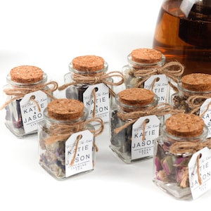 Wedding tea favors for guests, bulk gifts, rustic wedding favor, personalized favors, wood favors, tea jars, unique gift, thank you gifts image 7