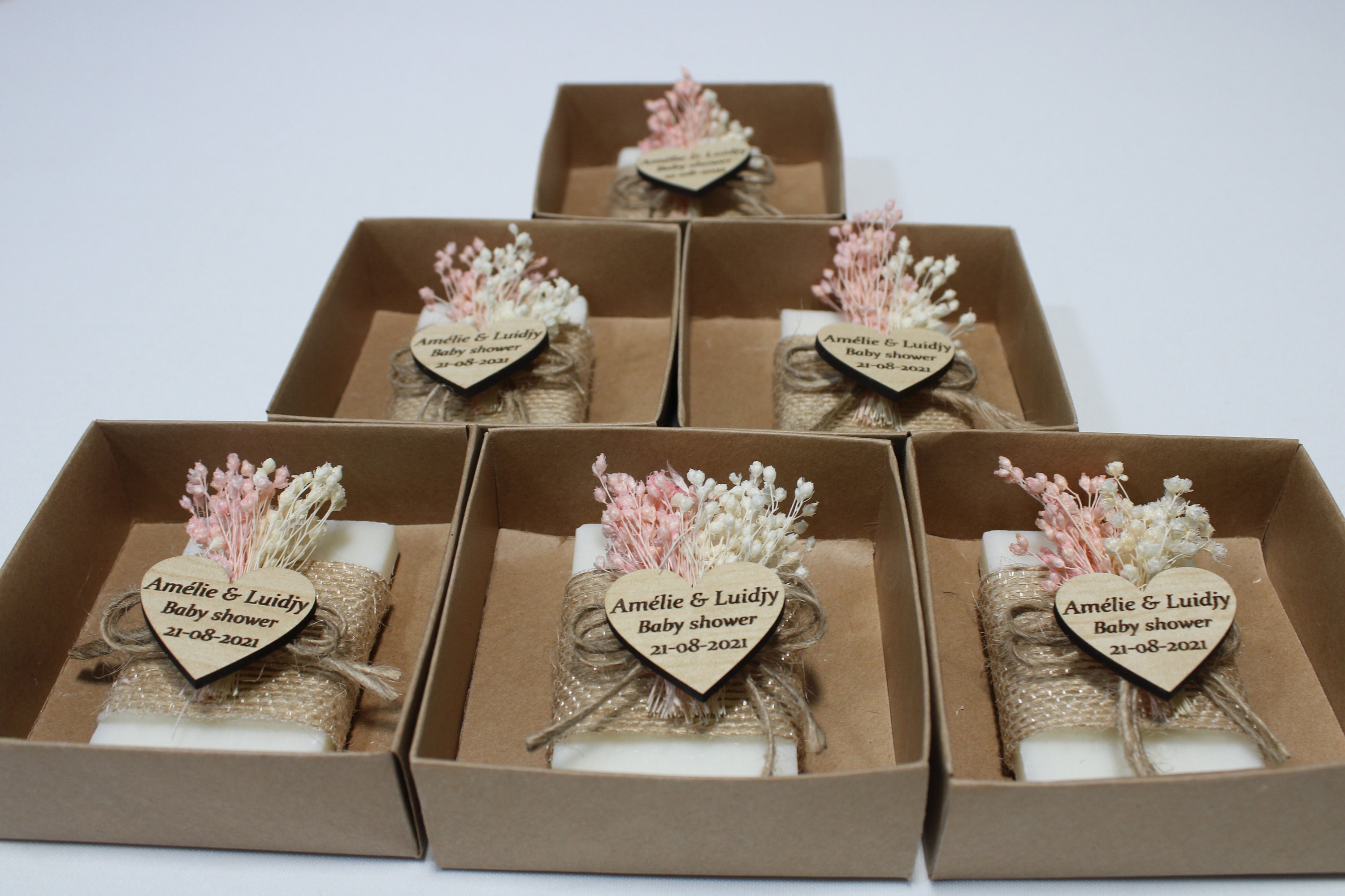 100pcs Etiquette Cadeau Kraft Papier HANDMADE WITH LOVE Vintage Décoration  pour Favor Mariage