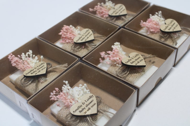 Handmade Baby Shower Scented Soap Favors, Wedding Favors for Guests in Bulk, Rustic Wedding Favors, Bridal Shower Soaps, Unique Soap Favors image 1