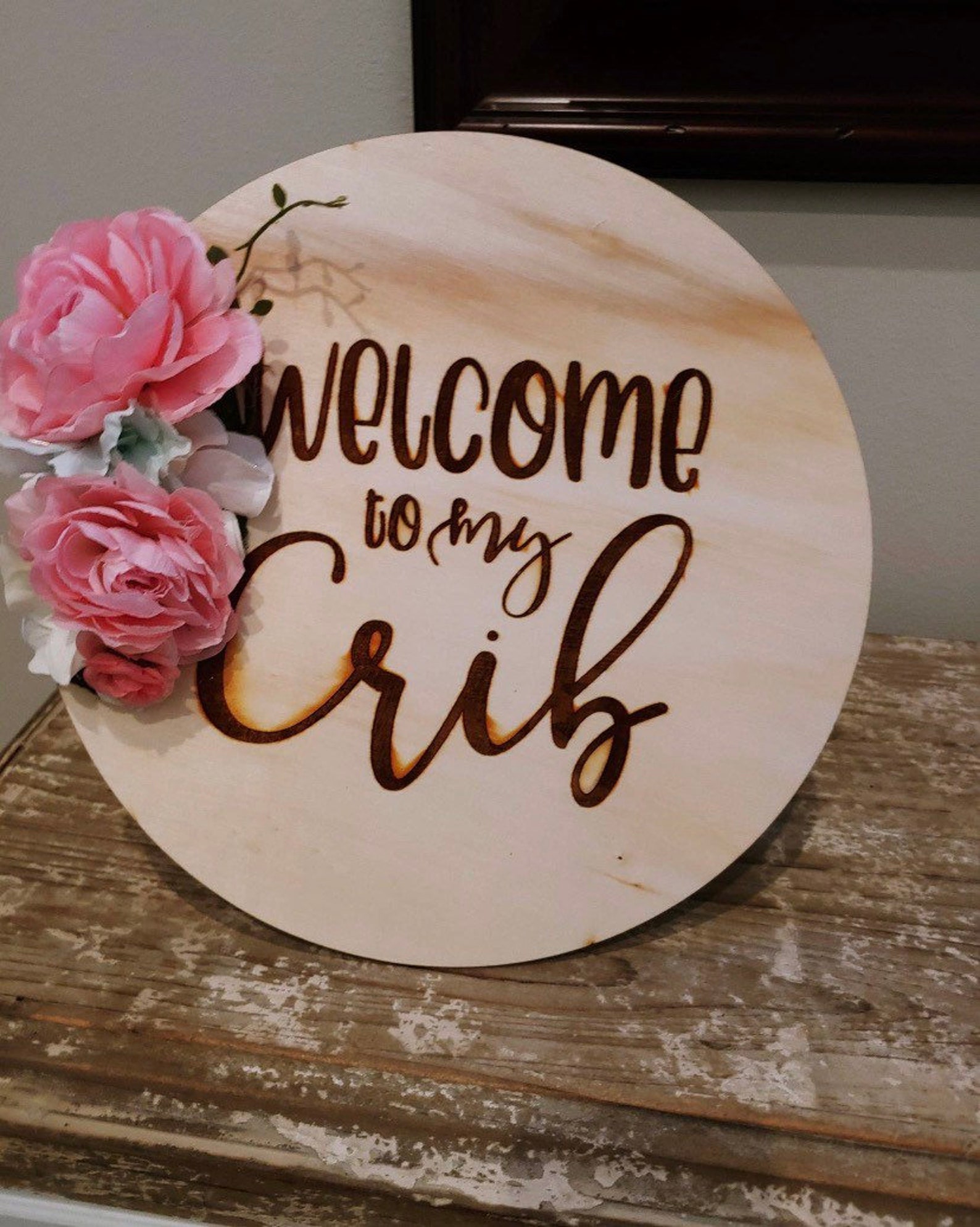 to my crib floral sign Etsy